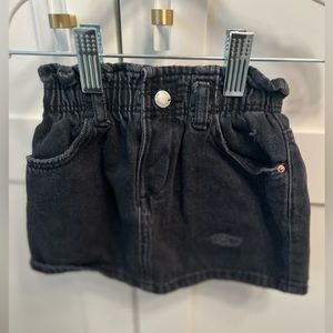 Black denim skirt Zara